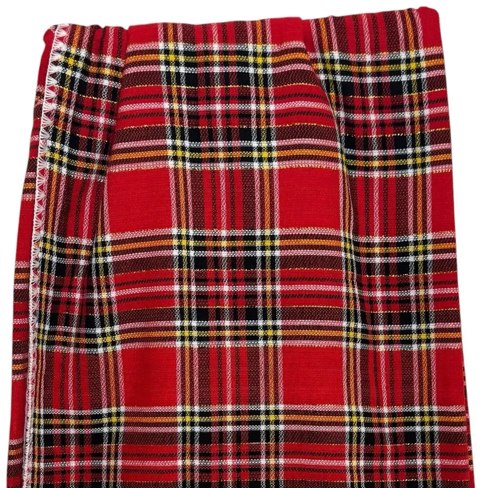 The Farmhouse by Rachel Ashwell Red Tartan Plaid Metallic Table Cloth